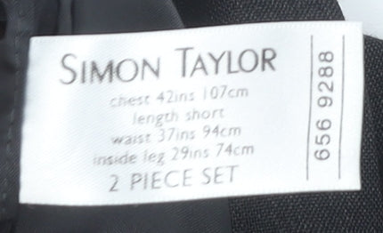 Simon Taylor Men’s Black Suit Jacket 42 Short
