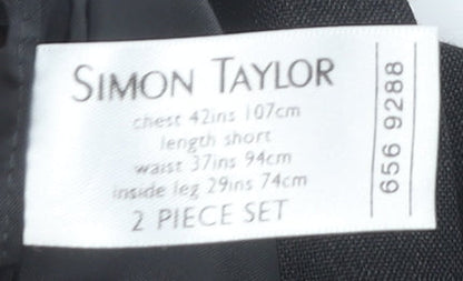 Simon Taylor Men’s Black Suit Jacket 42 Short