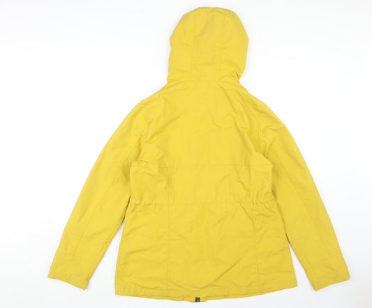 Maine Women's Yellow Hooded Rain Coat Size 14