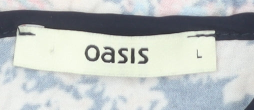 Oasis Multicoloured Floral Fit & Flare Dress, Size 12