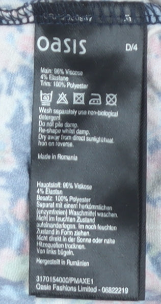 Oasis Multicoloured Floral Fit & Flare Dress, Size 12