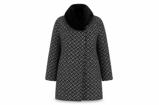 Womens UK Size 12 COERCION Black Overcoat