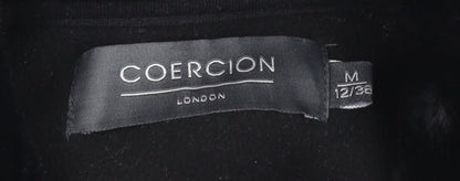 Womens UK Size 12 COERCION Black Overcoat