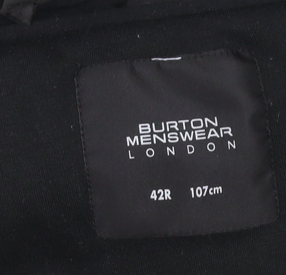 Burton Mens Black Blazer 42R Regular Formal