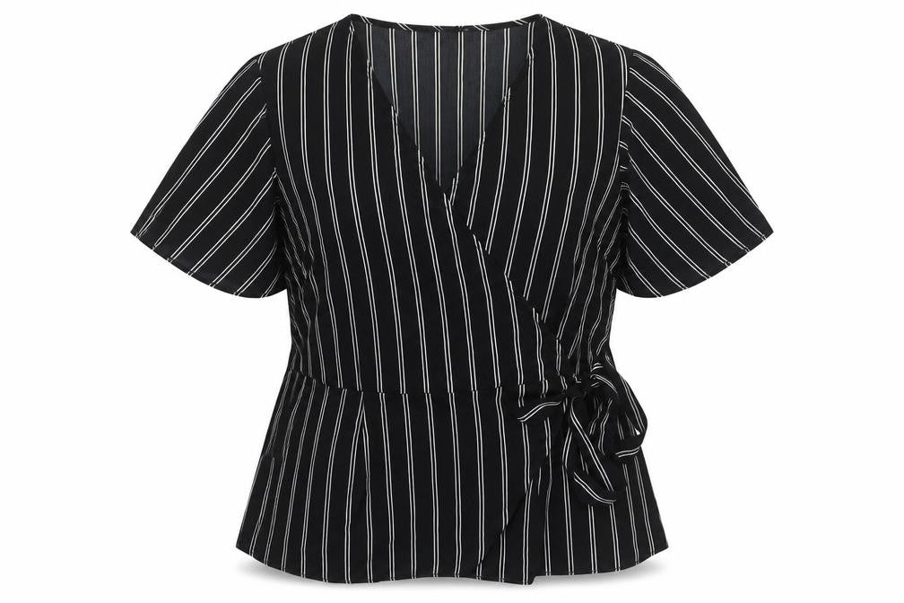 New Look Women's Black Wrap Blouse Size 14