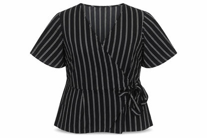 New Look Women's Black Wrap Blouse Size 14