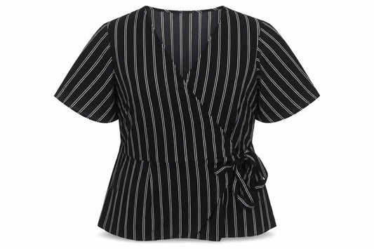 New Look Women's Black Wrap Blouse Size 14