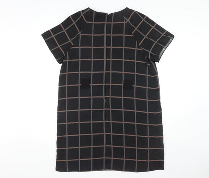 River Island Women's Black Check Shift Dress Size 14