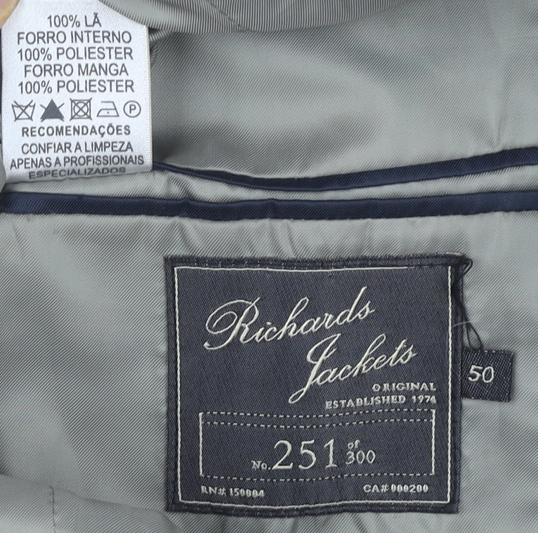 Richards Jackets Men's Blue 40 Regular Fit Suit Jacket
