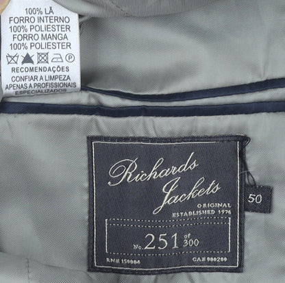 Richards Jackets Men's Blue 40 Regular Fit Suit Jacket