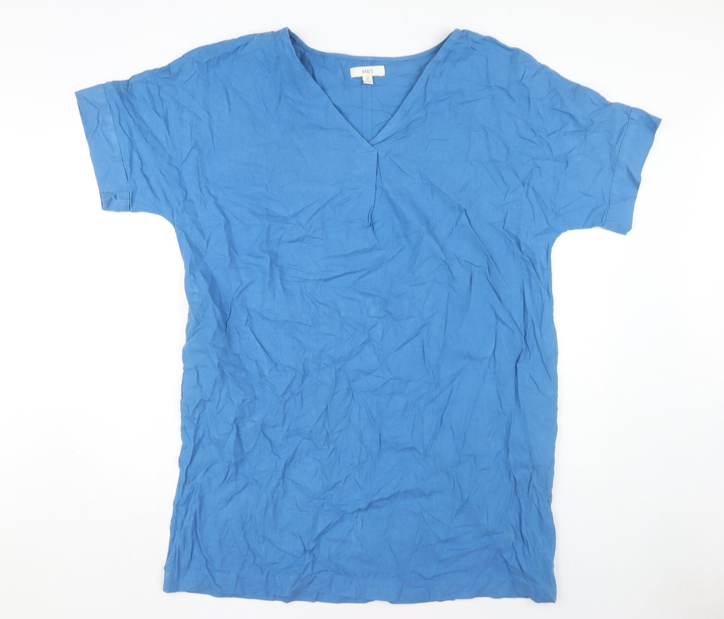 Marks and Spencer Women Blue V-Neck Dress Size 16