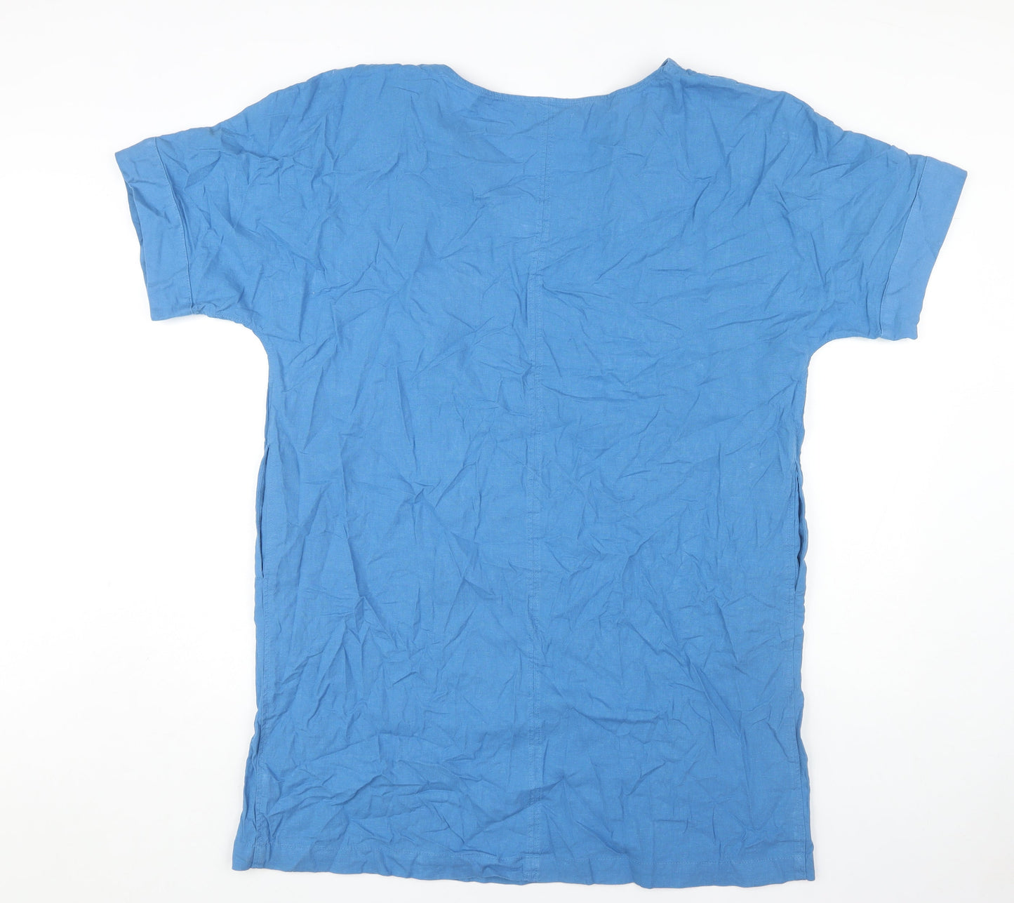 Marks and Spencer Women Blue V-Neck Dress Size 16