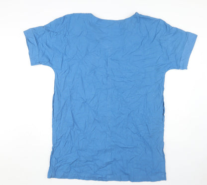 Marks and Spencer Women Blue V-Neck Dress Size 16