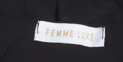 Femme Luxe Women's Black One Shoulder Dress Size 6