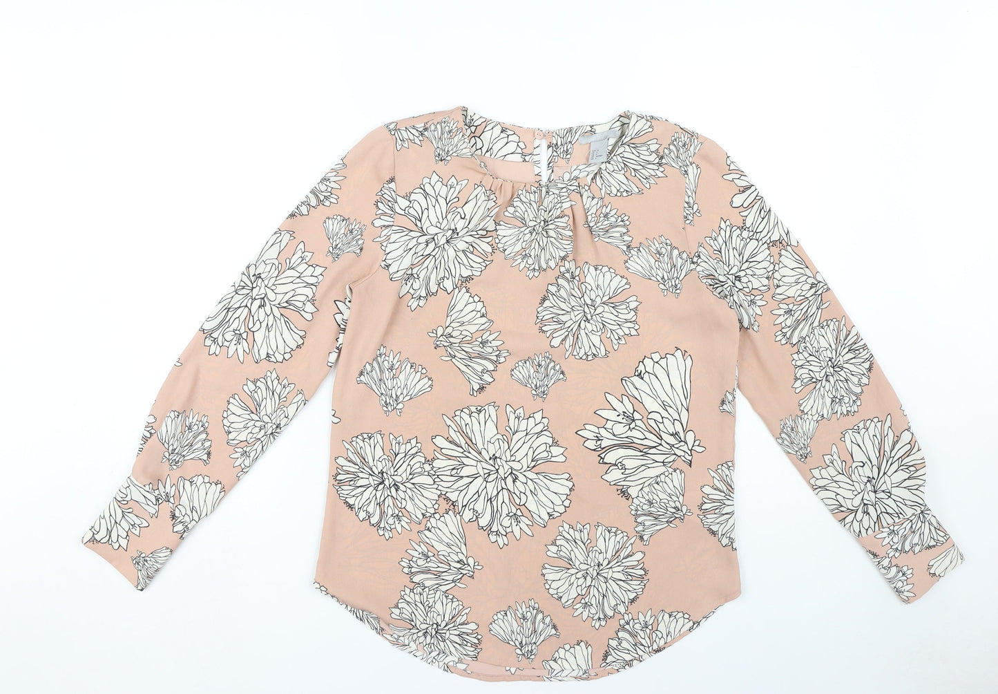 Womens UK Size 8 H&M Pink Basic Blouse