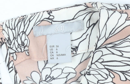 Womens UK Size 8 H&M Pink Basic Blouse