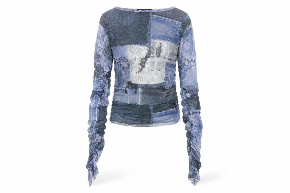 Womens UK Size 6 PRETTYLITTLETHING Multicoloured Basic Blouse