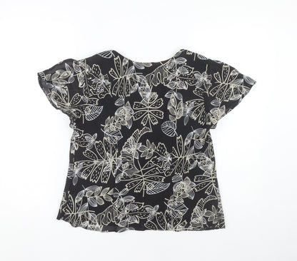 Womens UK Size 12 Roman Originals Black Basic Blouse
