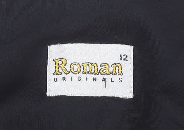 Womens UK Size 12 Roman Originals Black Basic Blouse