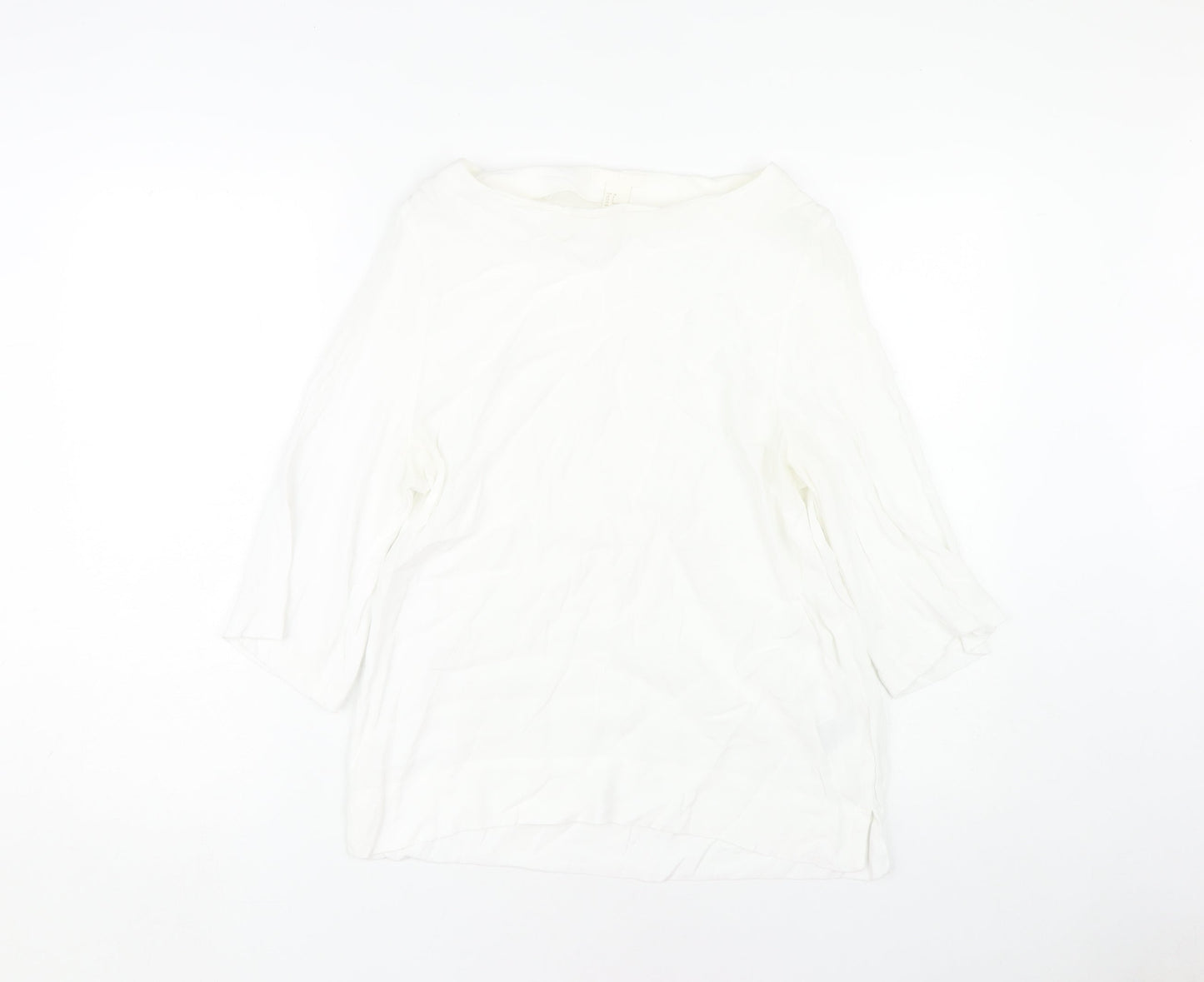 Womens UK Size 10 H&M White Tunic T-Shirt