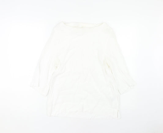 Womens UK Size 10 H&M White Tunic T-Shirt