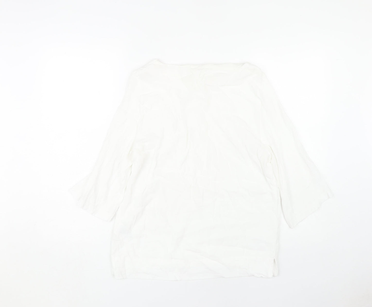 Womens UK Size 10 H&M White Tunic T-Shirt