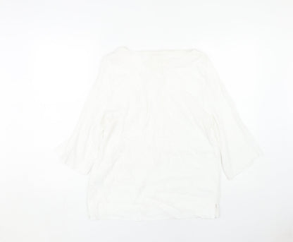 Womens UK Size 10 H&M White Tunic T-Shirt