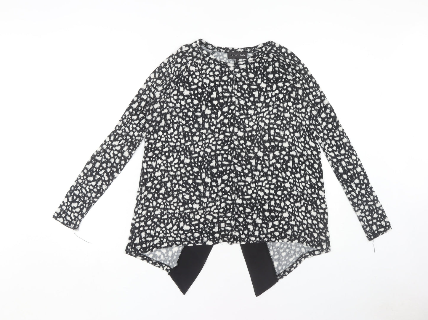 Womens UK Size 10 Label Lab Black Basic Blouse