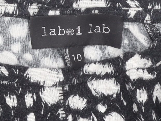 Womens UK Size 10 Label Lab Black Basic Blouse