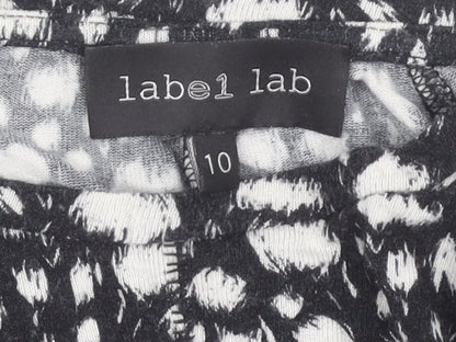 Womens UK Size 10 Label Lab Black Basic Blouse