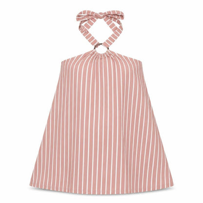 ASOS Women's Pink Striped Halter A-Line Dress Size 8