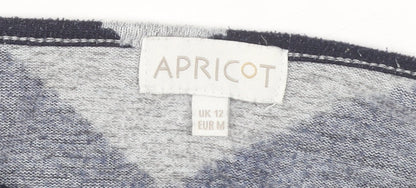 Womens UK Size 12 Apricot Grey Pullover Jumper