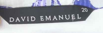 David Emanuel Women's Floral A-Line Skirt, Size 20