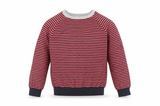 Cotton On Kids Boys Red Striped Pullover Jumper 8 Years