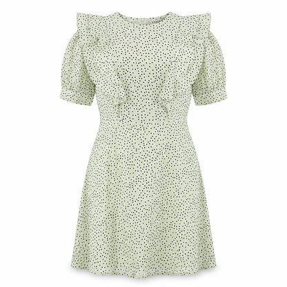 New Look Women's Green A-Line Polka Dot Dress Size 10
