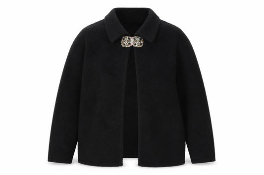 Womens UK Size L Eastex Black Cardigan Jumper