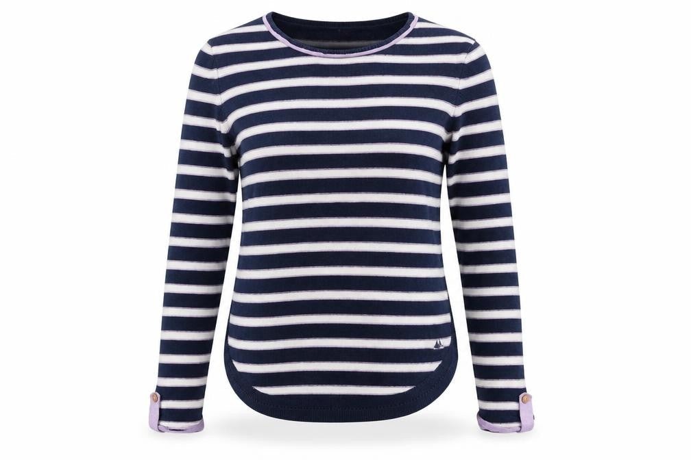 Womens UK Size 12 Mantaray Blue Pullover Jumper