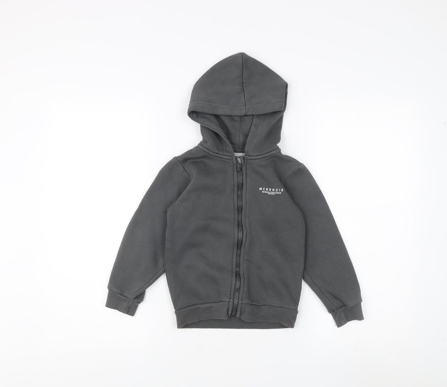 McKenzie Boys Grey Full Zip Hoodie 6-7 Years