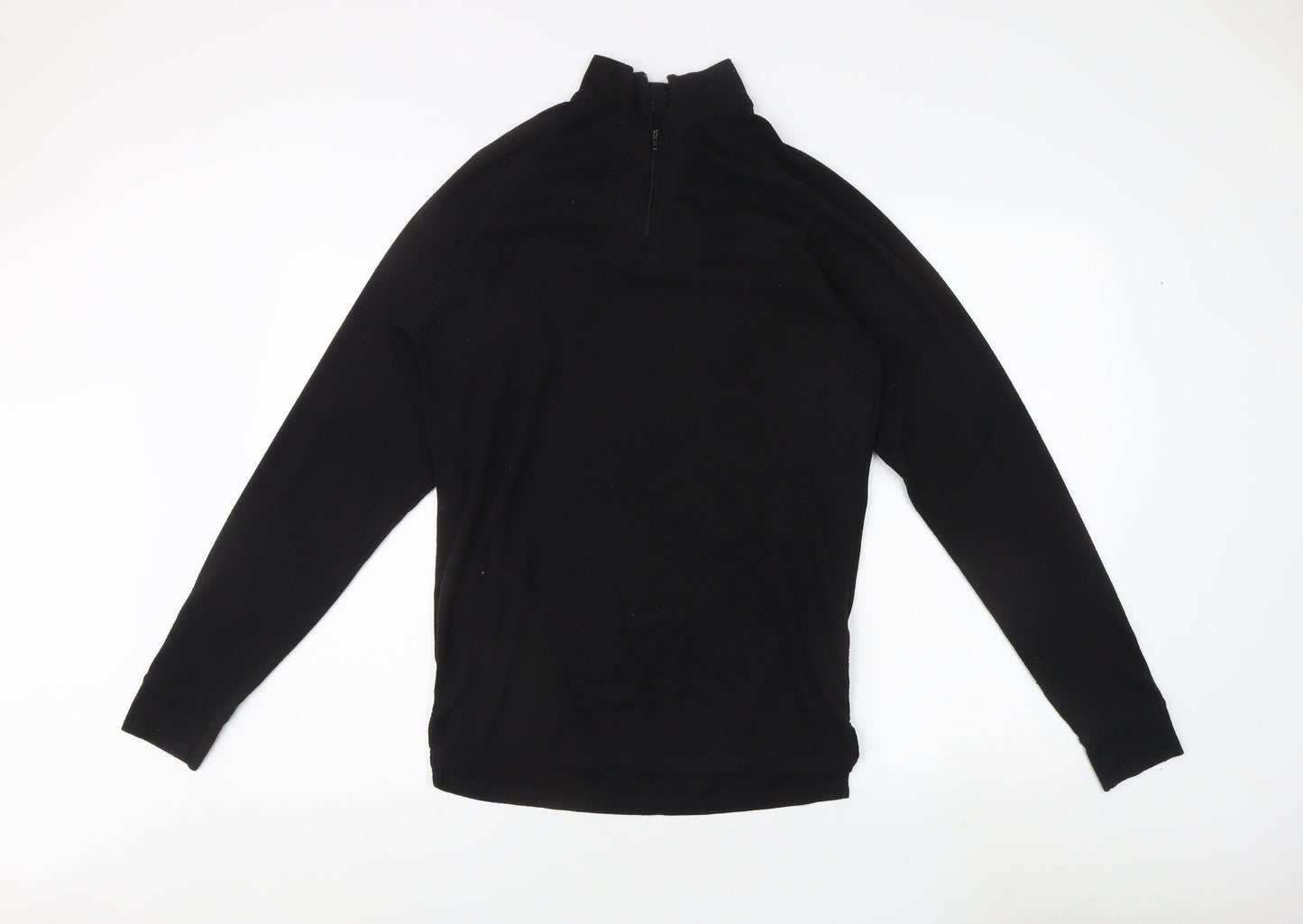Trespass Men's Black 1/4 Zip Fleece Sweatshirt, L