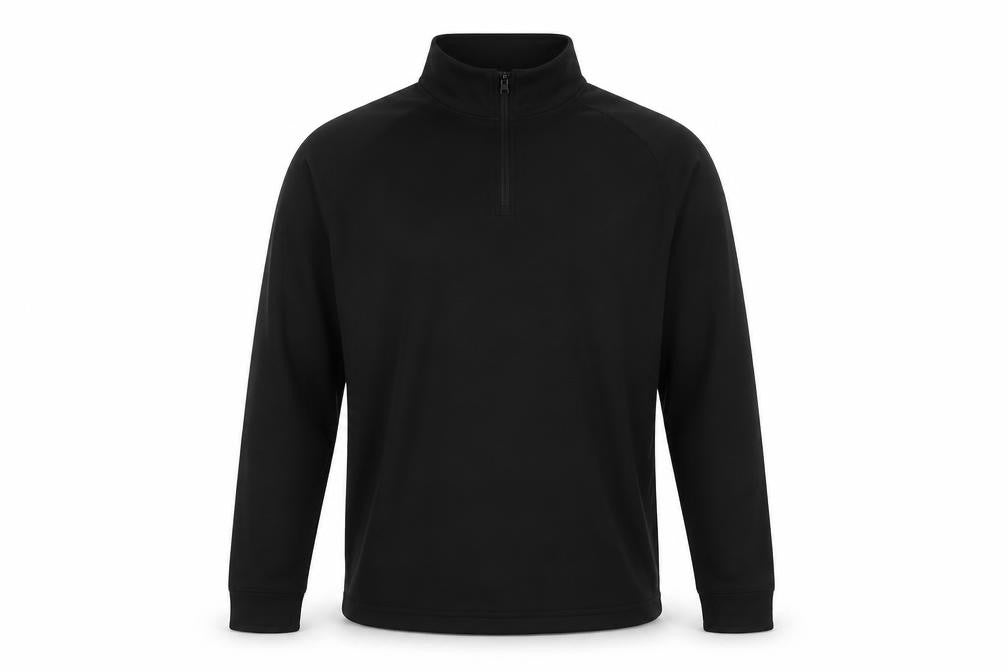Mens UK Size L Trespass Black 1/4 Zip Sweatshirt