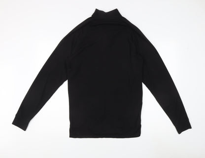 Trespass Men's Black 1/4 Zip Fleece Sweatshirt, L