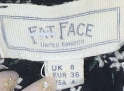 Womens UK Size 8 Fat Face Black Basic Blouse