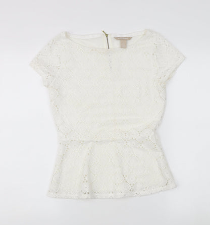 Banana Republic Women's White Lace Top Size 2