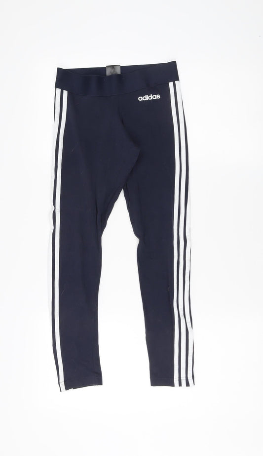 Adidas Women's Black XS Striped Gym Leggings