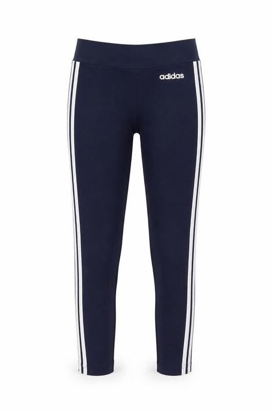 Front view of Adidas Women's Black XS Striped Gym Leggings