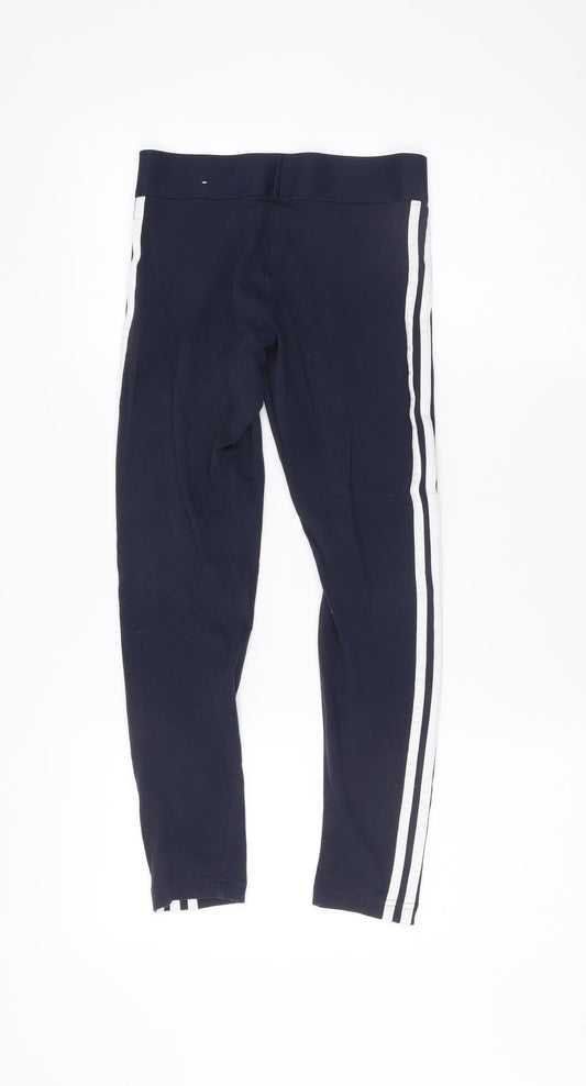 Adidas Women's Black XS Striped Gym Leggings