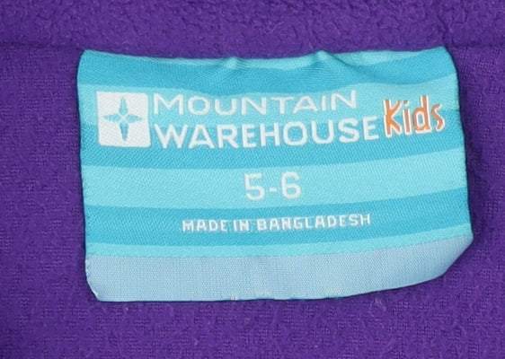 Mountain Warehouse Girls Purple Fleece Sweatshirt 5-6 Years