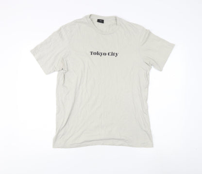 T-BAR Cotton On Men's Beige Large Graphic Tee