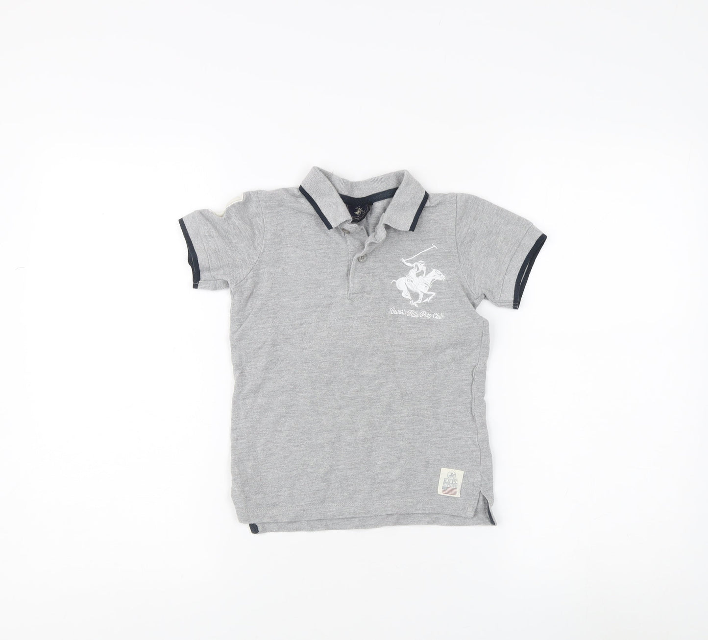 Beverly Hills Polo Club Boys Grey Polo Shirt 7-8 Years