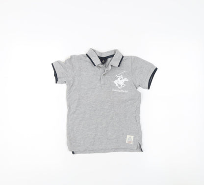 Beverly Hills Polo Club Boys Grey Polo Shirt 7-8 Years